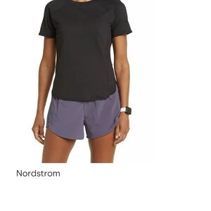 Zella Black Mesh Short Sleeve T-Shirt